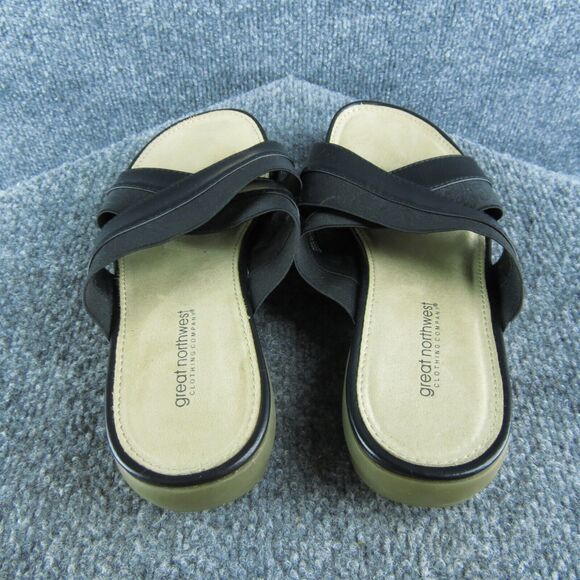 Great‎ Northwest Women's Aretha Slide Black Synthetic Size 8M Gently Used 2025 - Picture 4 of 6